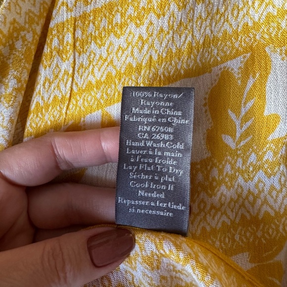 Vince Camuto Floral Topper Kimono Coverup Yellow White - Picture 12 of 12